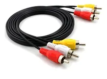 Comprar Cabo De Áudio Video Av 3 Rca Tv Dvd Game Som 2 Metros Grosso