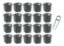 Comprar Kit 20 Capas Parafusos Roda 19mm Mod. Sextavada Lisa Preta