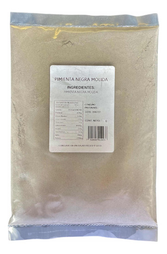 Pimienta Negra Molida En Polvo Granel 500 G Eco 