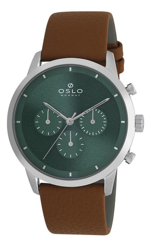 Relógio Oslo Masculino Cronógrafo Prateado 43mm