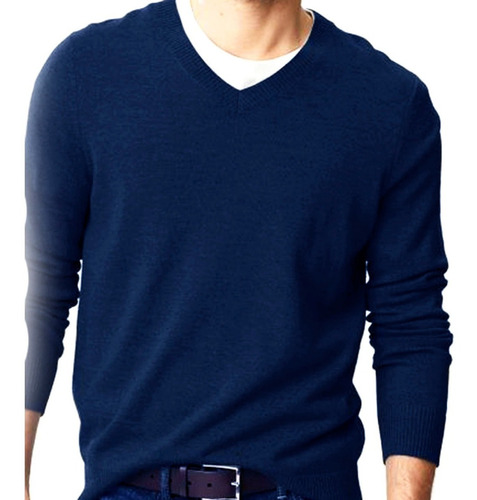 Sweater Hombre Pullover Hombre Escote O Y V Varios Colores
