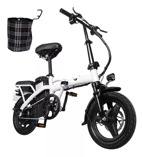 Bicicleta eléctrica plegable para adultos, bicicleta eléctrica ultraligera  con batería de 48 V y 10 Ah, motor de 500 W, bicicleta E de 7 velocidades y