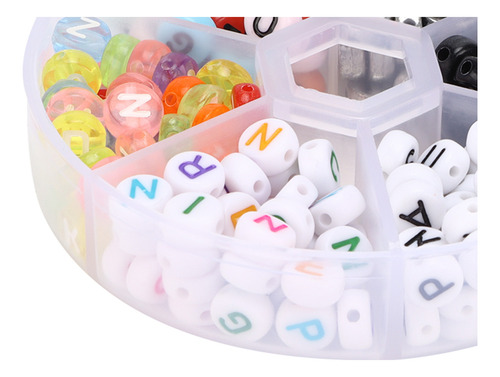Pulsera Alphabet Beads Hecha A Mano Con Números Acrílicos Co