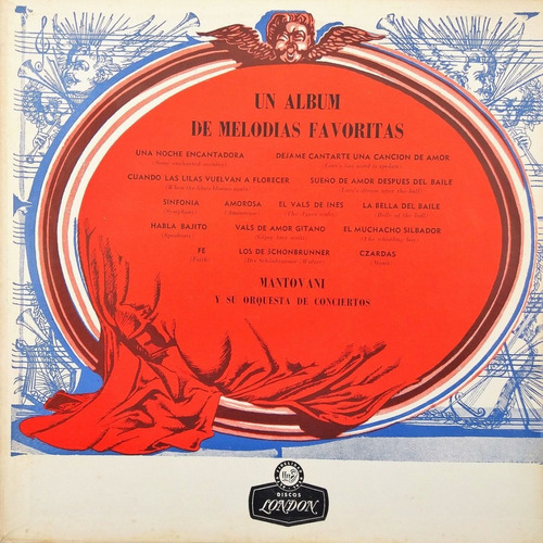 Mantovani - Un Album De Los Melodías Favoritas Lp 