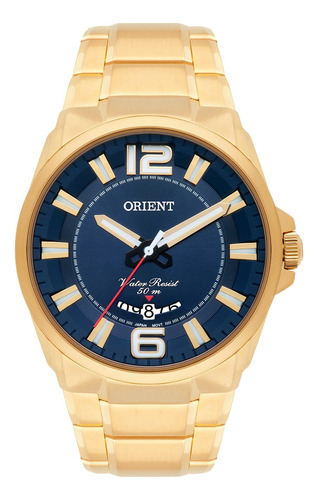 Relogio Orient Masculino Mgss1157 D2kx Dourado Azul