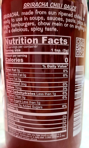 Imagen 5 de 8 de Sriracha Salsa Picante 793g Original