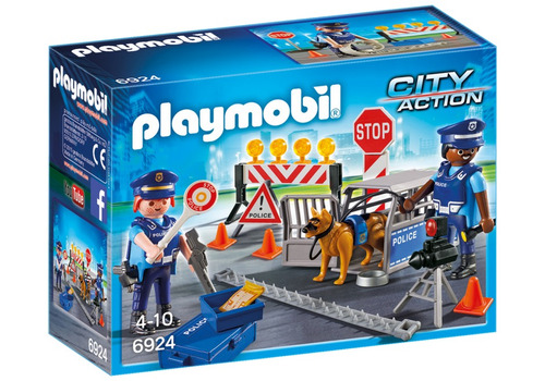 Control De Policia Con Perro Playmobil Art. 6924