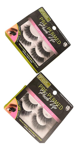 Salon Perfect Pestañas Postizas 2 Pqtes De 2 Pares Cada Uno Negra
