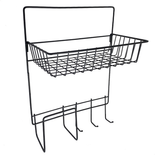 Imagen 5 de 7 de Cesto Canasto Organizador Metal Colgante Pared Baño Cocina
