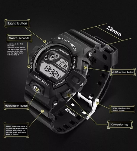 Relógio Masculino Digital Esportivo Militar C- Shock Sanda