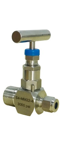 Válvula Agulha 1/2 Npt Macho X 1/4 Od, Total Inox, 3000 Psi
