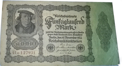 Cédula Antiga Alemã - 50000 Mark De 1922-execelente Estado 