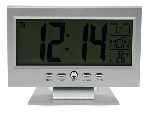 Relógio Digital Lcd Data Hora Alarme Temperatura Led