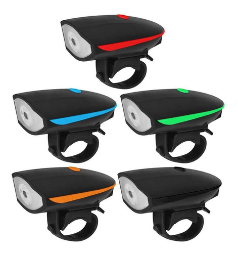 Luz Bicicleta Delantera 3 Modos D Luz Bocina Recargable Usb