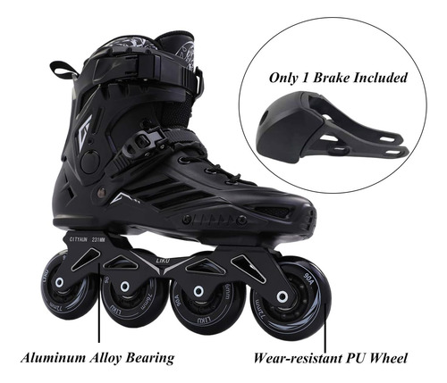 Patins Liku Black Professional Inline Unissex Masculinos 10,