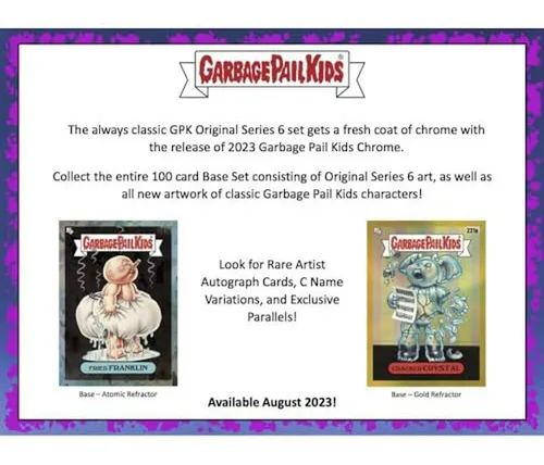 Caja De Valor Topps 2023 Garbage Pail Kids Chrome
