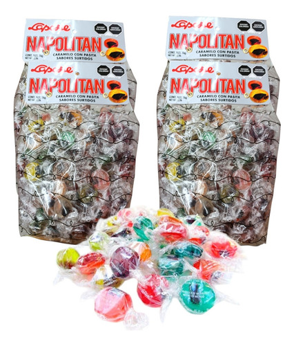 Napolitano Caramelo Con Pasita 11 Kg Laposse Sabor Surtido