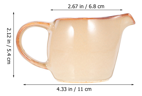 Crema De Cerámica Con Mango Y Caño, Pequeña, Para Café Y Lec