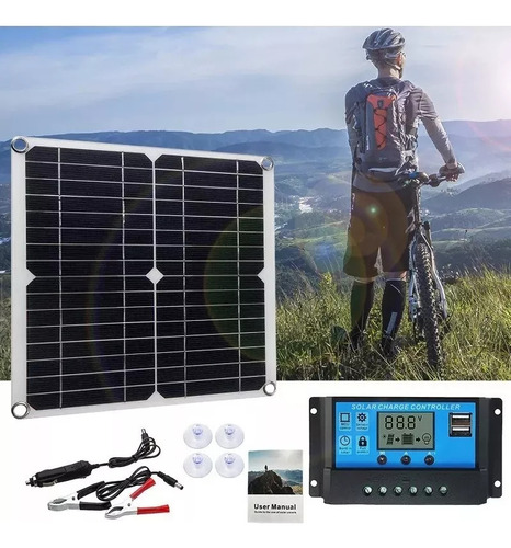 Kit De Panel Solar 100w Con Controlador 100a 12v