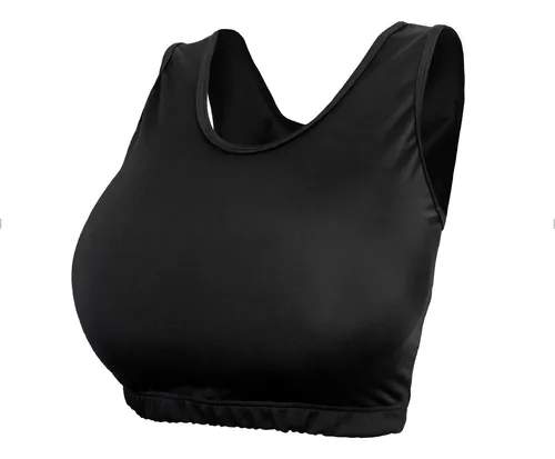Top Deportivo Para Mujer Licra Negra Elástica Ajustada