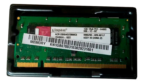 Memoria Ram Kingston 1gb Ddr2 Pc2-6400 800mhz Sodimm Laptop