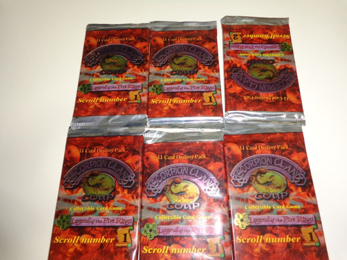 Card Legend Of The Five Rings 4x Boosters Scorpion Clan (Usado)