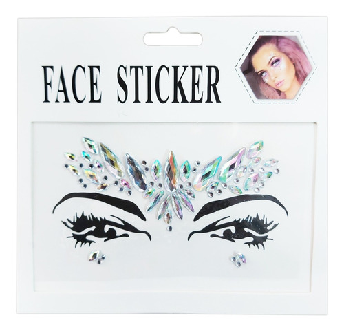 Face Sticker Diamantes Cara Y Cuerpo Tornasol Nº1