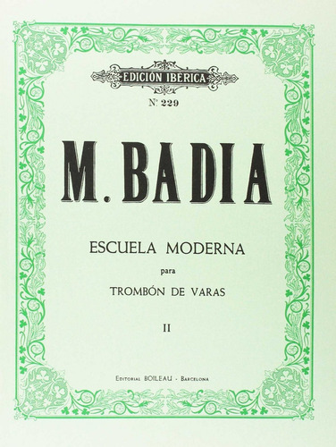 Libro Escuela Moderna Para Tombón De Varas Vol.ii - Badia S