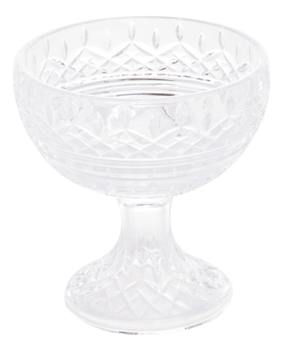 Centro De Mesa Fruteira De Cristal Com Pé Lys 15cm Wolff