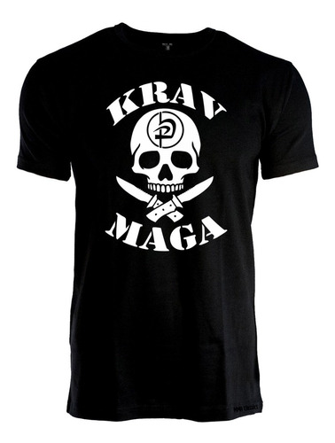 Remera Krav Maga Israeli Skull Algodon 100% Mma Gym