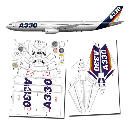 Airbus A 330 303 Escala 1.100  Papercraft