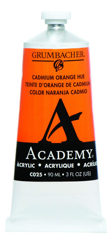 Grumbacher Academy Pintura Acrilica 3 Onza Liquida 1 Naranja