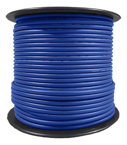 Cable Balanceado Para Micrófono 50mts Color Azul 2x24awg