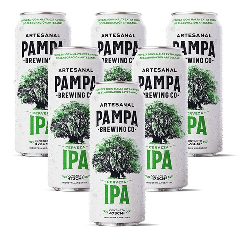 Cerveza Pampa Ipa 473cc Pack X6 Latas