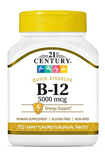 Vitamina B12 Sublingual 5000 Mcg, 110 Tabletas Sabor Cereza