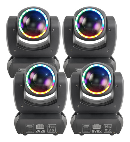4x Mini Moving Head Beam 100w Led + Cores Prisma + Fita Led