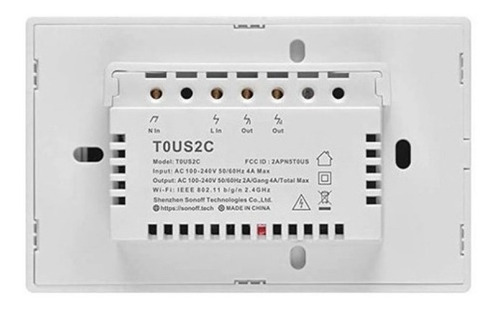 Interruptor Táctil 2 Botones Rf433 Wifi P/google Home Y Alex