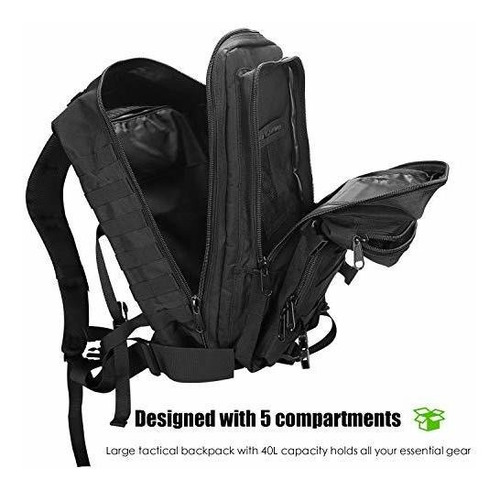 Mochila Tactica Procase 40 L Gran Capacidad 3 Dias De Asalto