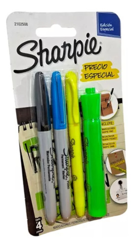 Pack Sharpie X2 Marcadores + X2 Resaltadores Permanentes