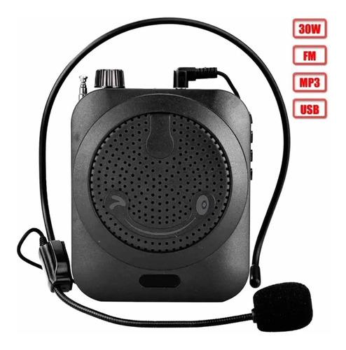 Imagem 1 de 4 de Amplificador Voz Megafone Microfone Kit Professor Radio 5w