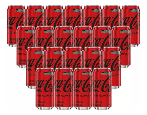 Refresco Coca Cola Sin AzĂșcar Mini Latas 22 Pzs De 235ml C/u