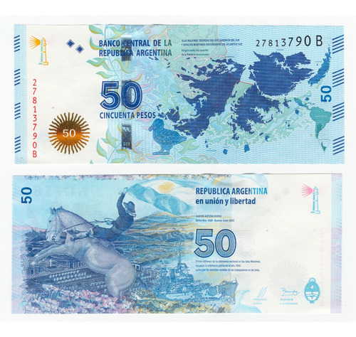 Argentina - Billete 50 Pesos 2015 Islas Malvinas - Unc