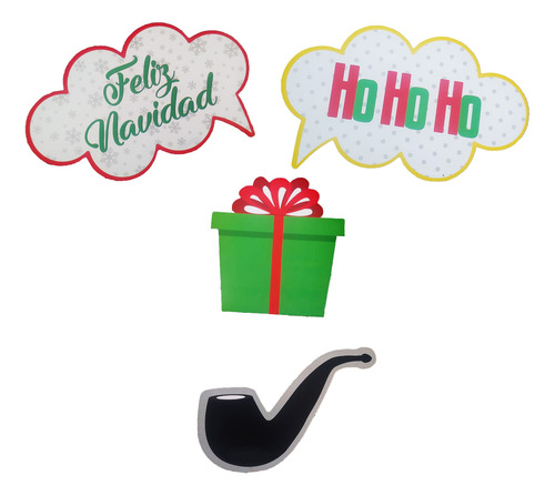 10 Photo Props Decoracion Figuras Variadas Fiestas Navideñas