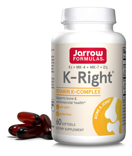 Jarrow Formulas K-right Complejo Vitamina K 60 Cápsulas