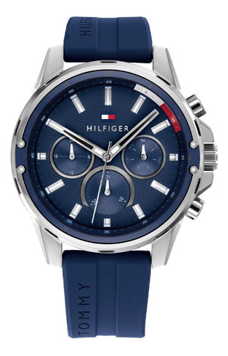 Relógio Tommy Hilfiger 1791791 Masculino 44mm Borracha Azul