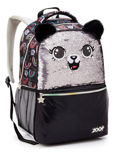 Mochila De Costas Infantil Gatinha Preta Zoop Mi41479