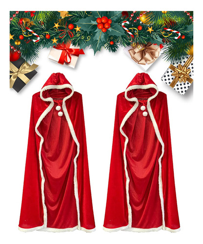 C7christmas Cloak, Capa De Papá Noel Para Adulto, Para Mujer