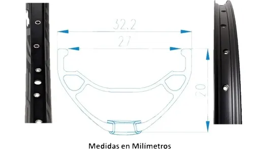 Rin Para Bicicleta 29 Doble Pared Gw Beta 36h Reforzado