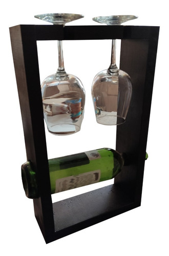 Soporte Para 1 Botellas Y 2 Copas