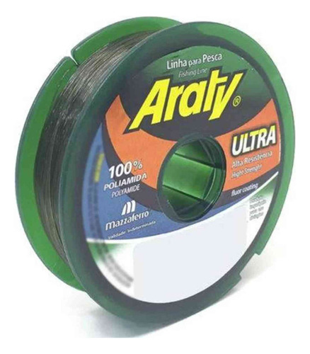 Linha Pescaria Mono Araty Ultra 120m 0,25mm Prateado